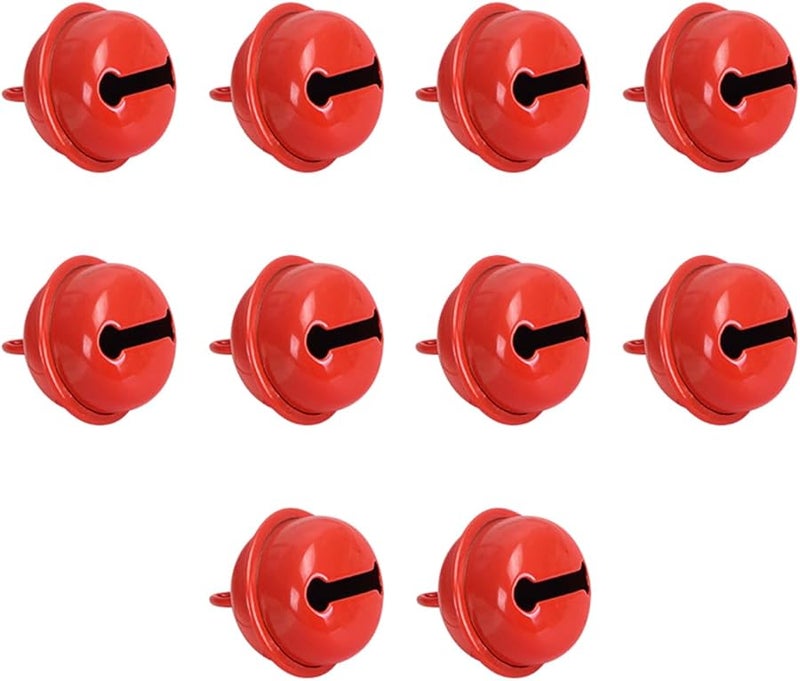 Red Christmas Tree Hanging Bells 10PCS for Crafts Party Decorations - Image 1